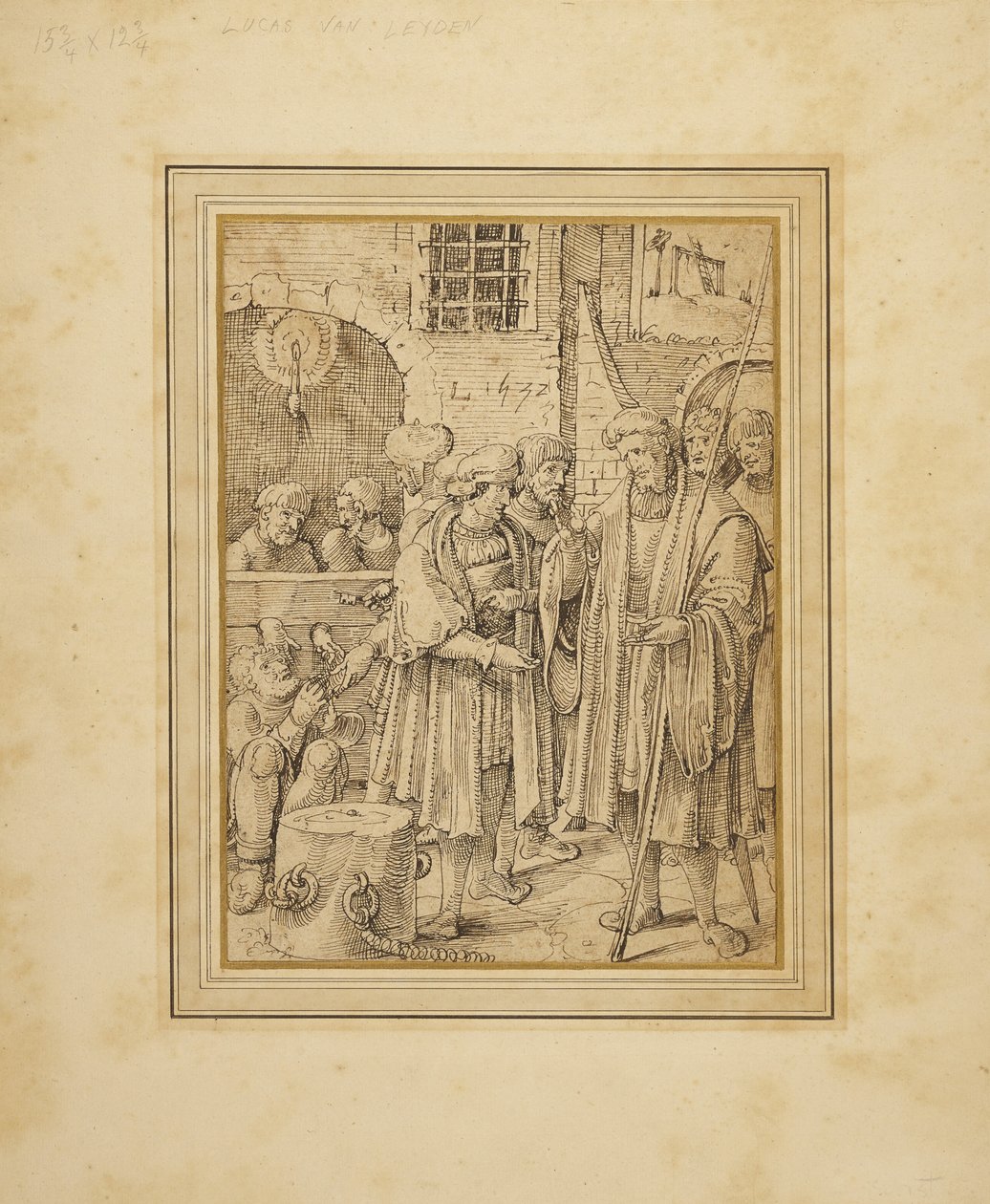 De sju barmhärtighetsgärningarna: Att befria fångarna av Pieter Cornelisz. (Kunst)