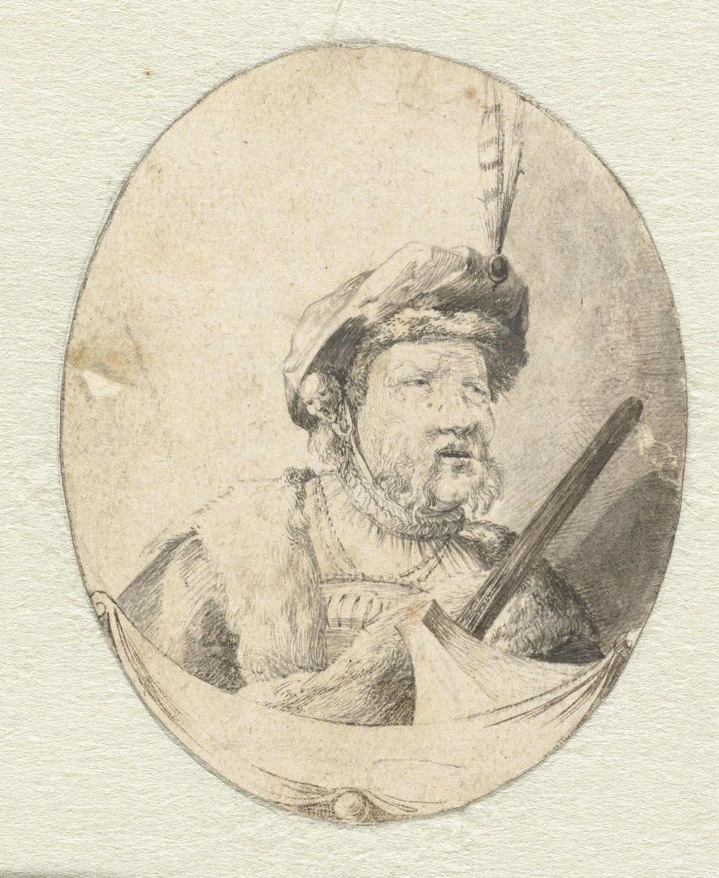 Byst av en man i orientaliska kläder av Pieter Cornelisz. Verbeeck (possibly)