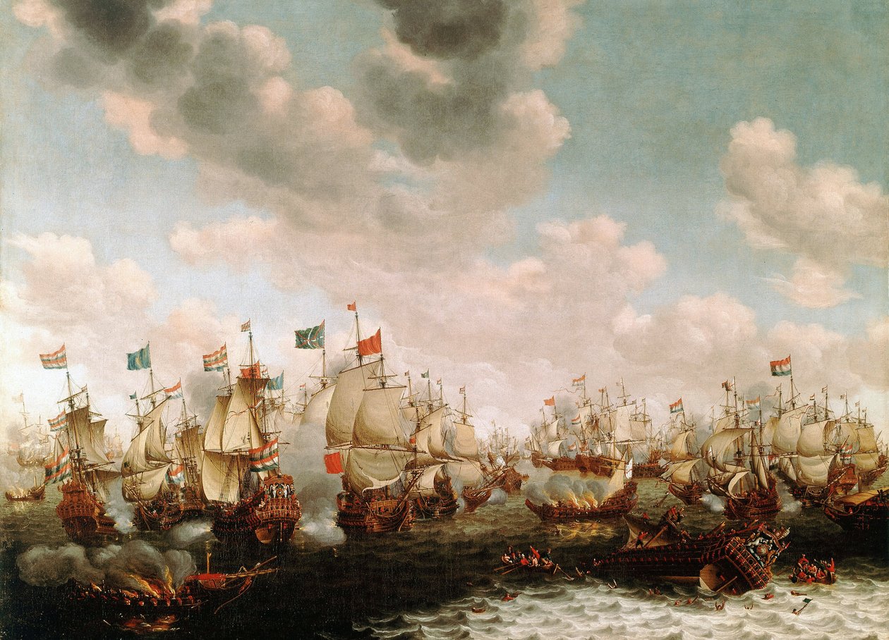 Slaget om de fyra dagarna av Pieter Cornelisz van Soest