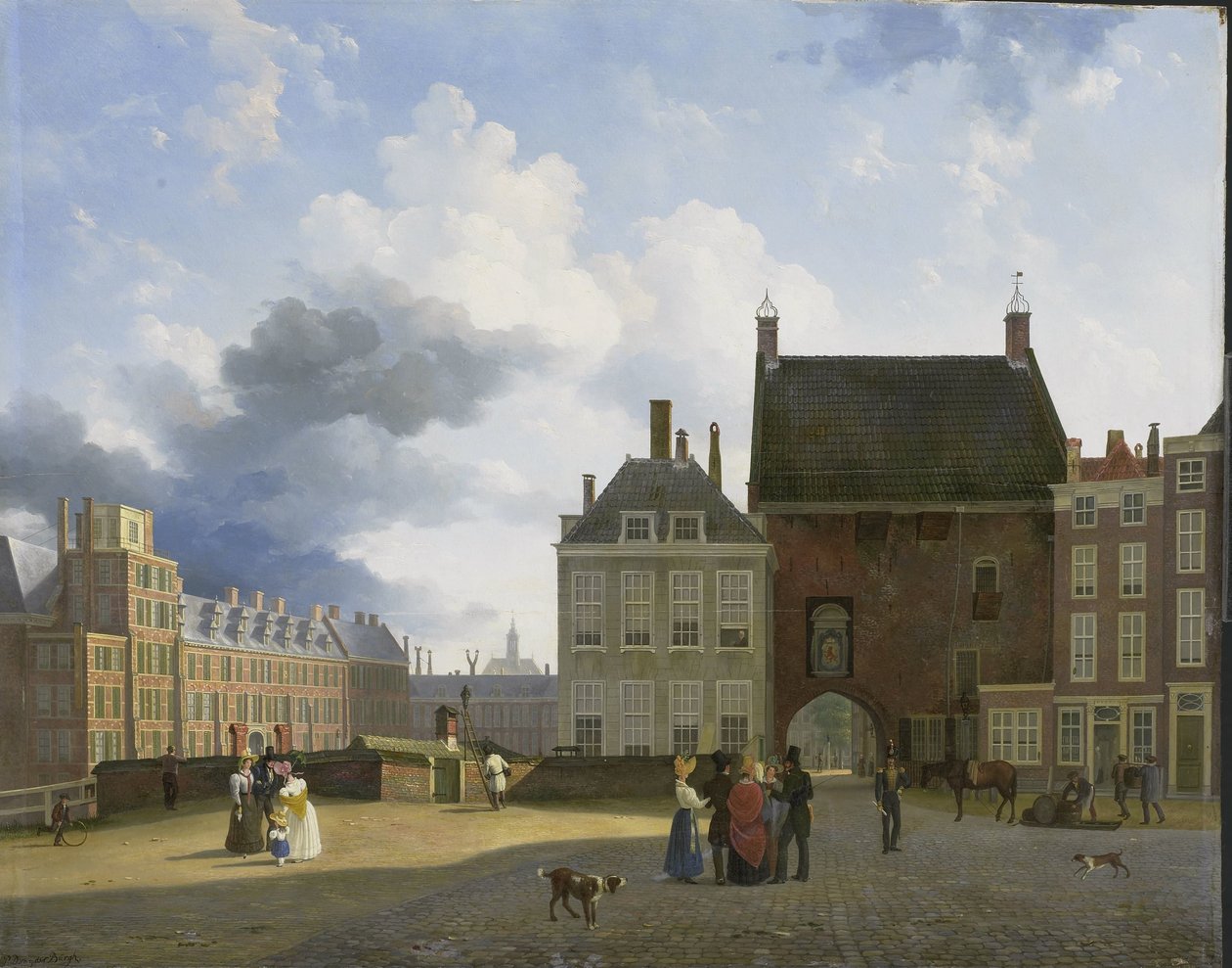 Fängelseporten och platsen, Haag av Pieter Daniel van der Burgh