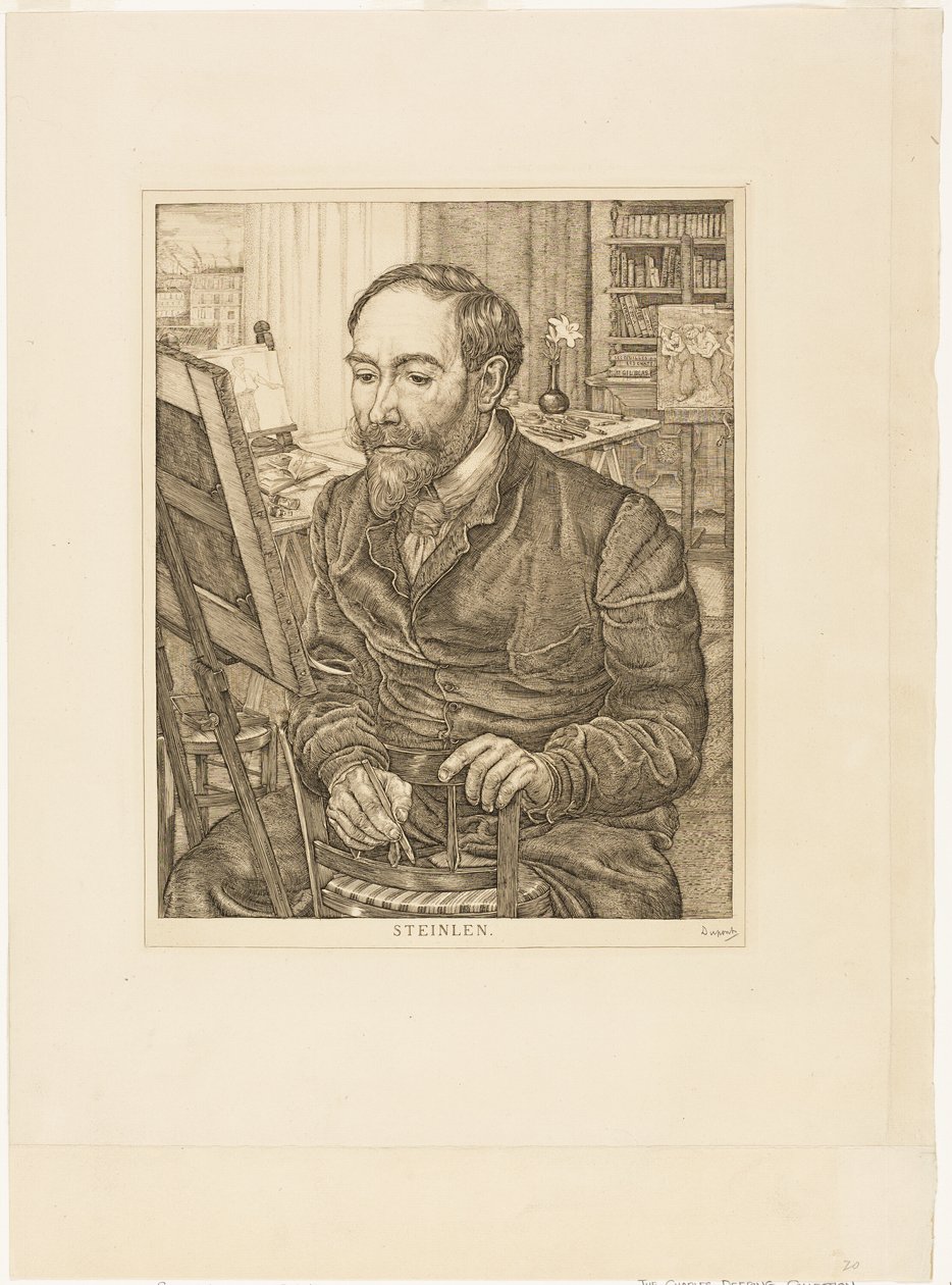 Porträtt av Théophile Alexandre Steinlen av Pieter Dupont