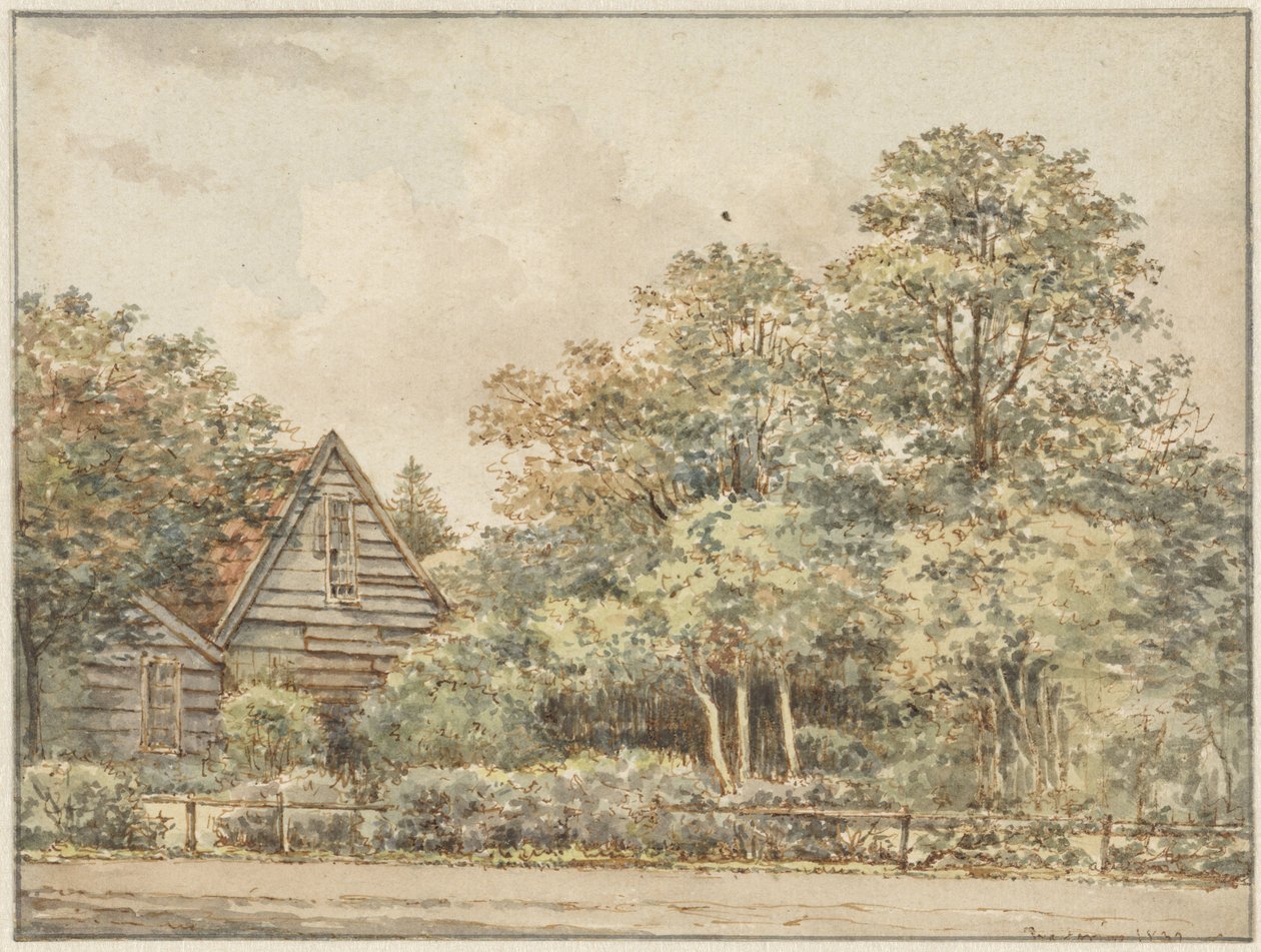 Hus i skogsområde av Pieter Ernst Hendrik Praetorius