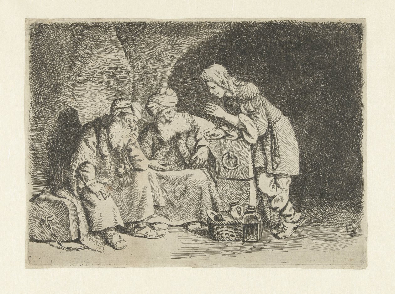 Josef förklarar bagarens och munskänkens drömmar av Pieter Fransz de Grebber