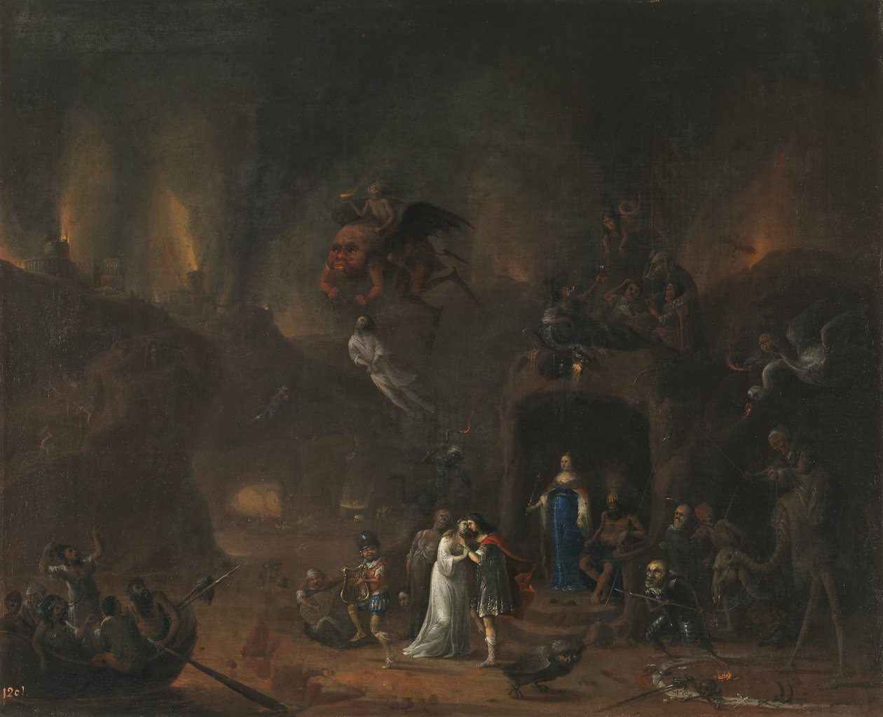 Orfeus och Eurydike i helvetet av Pieter Fris