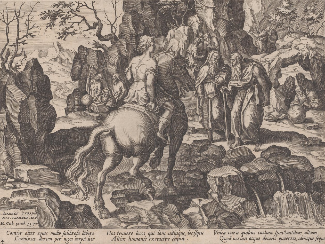 Att samla kunskap, från The Course of Human Life, 1570. av Pieter Furnius