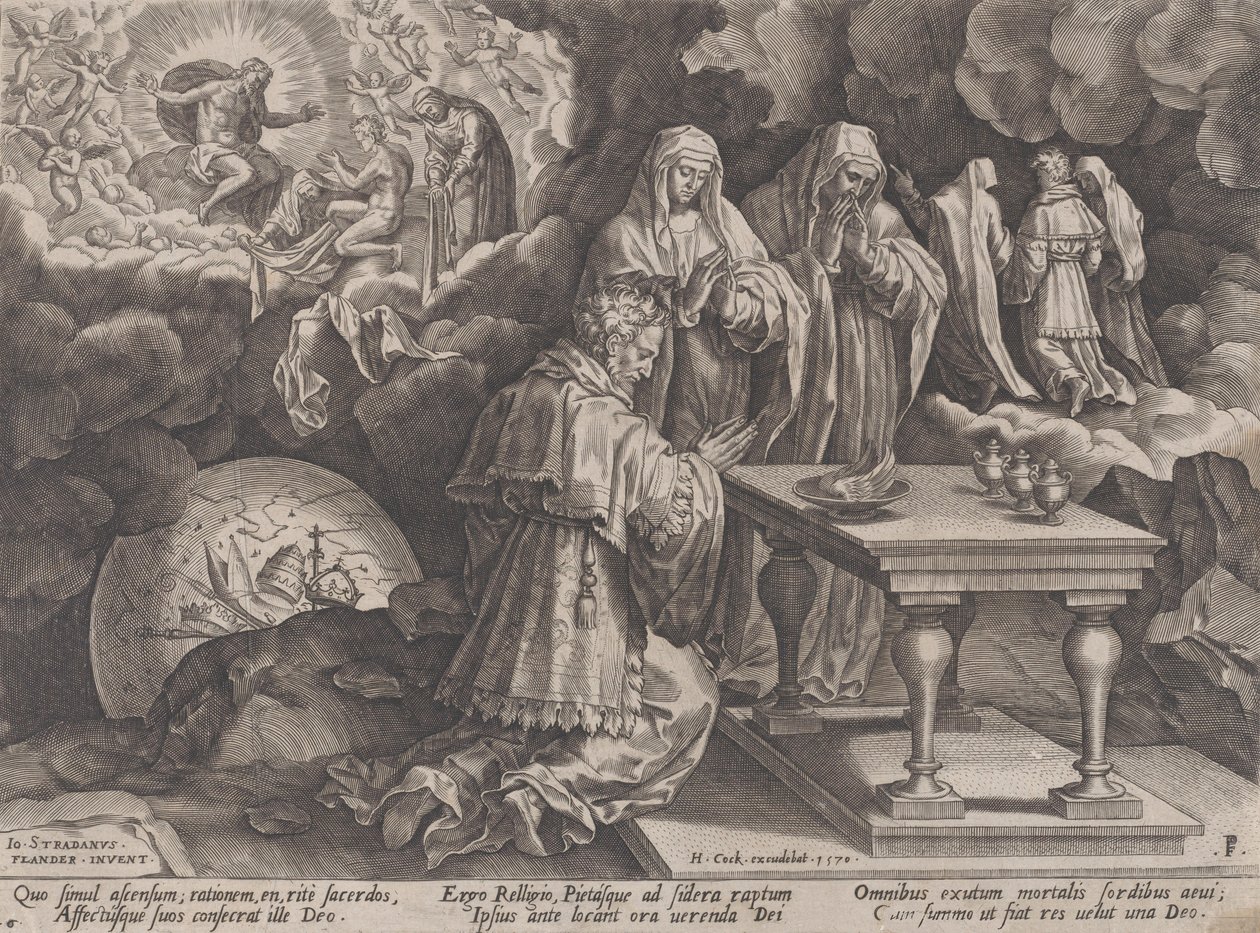 Ålderdom och död, från Människolivets gång, 1570. av Pieter Furnius