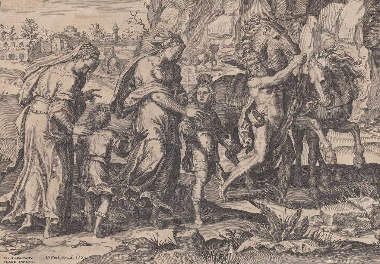 Ungdom, från Människolivets gång, 1570. av Pieter Furnius