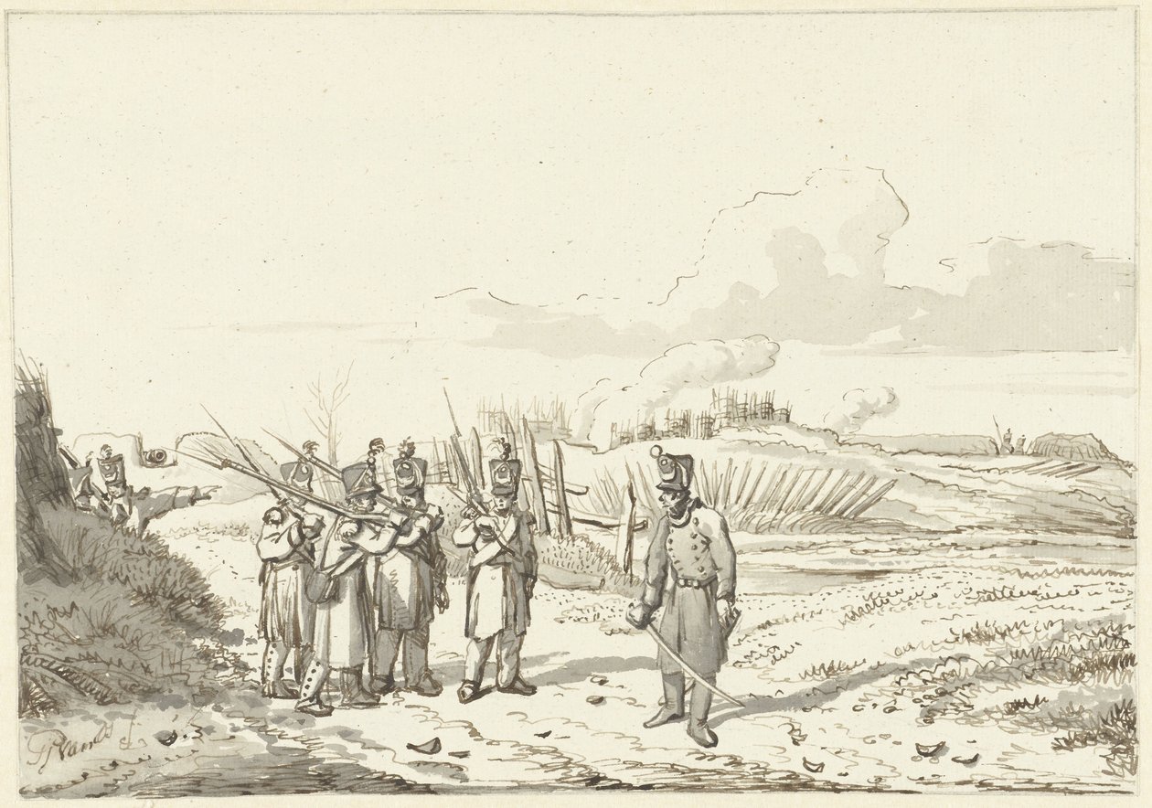 En ambulerande patrull, 1813-1814 av Pieter Gerardus van Os (signed by artist)
