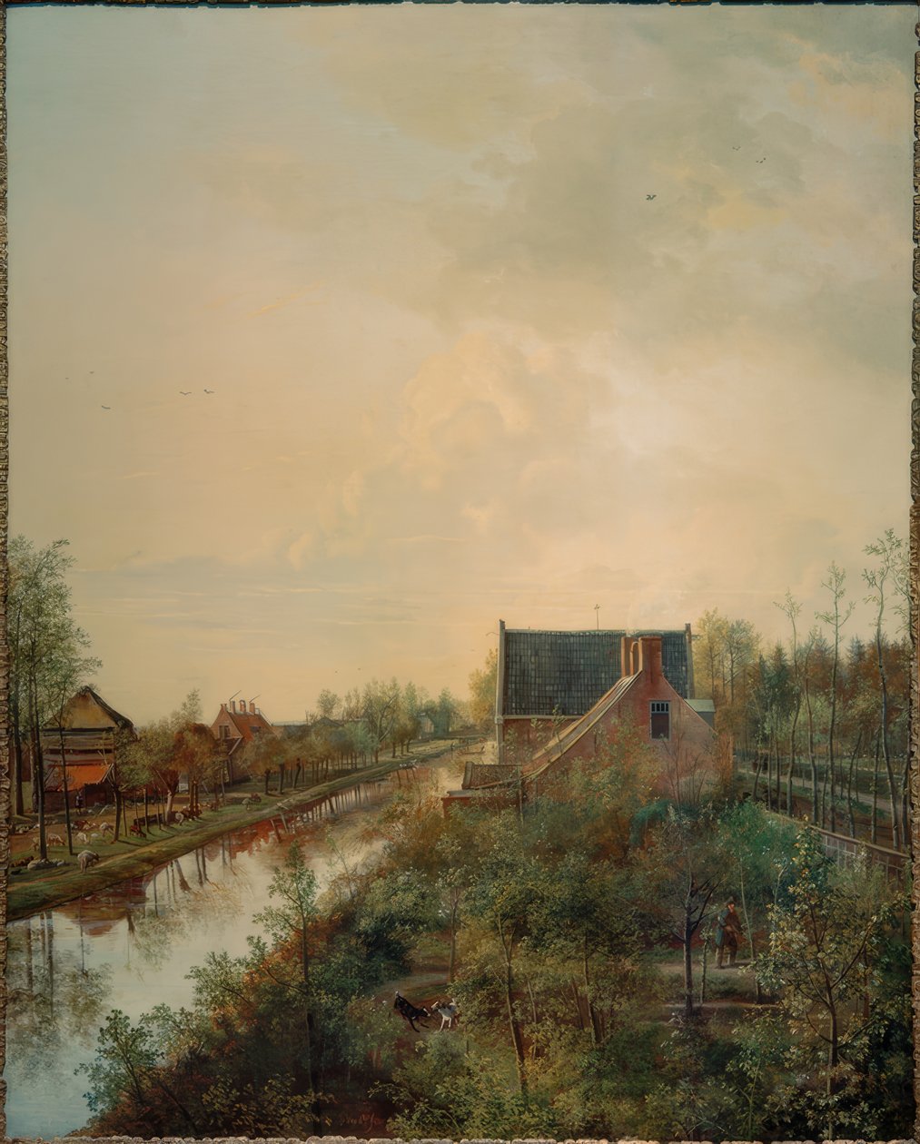 En kanal nära Gravenland av Pieter Gerardus van Os