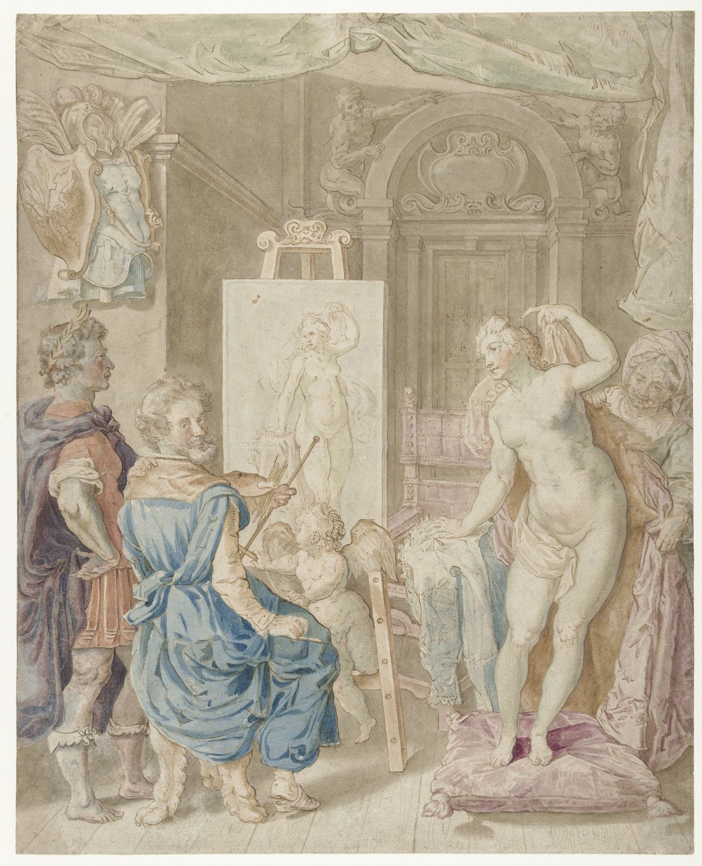 Apelles kommer att måla Campaspe av Pieter Isaacsz.