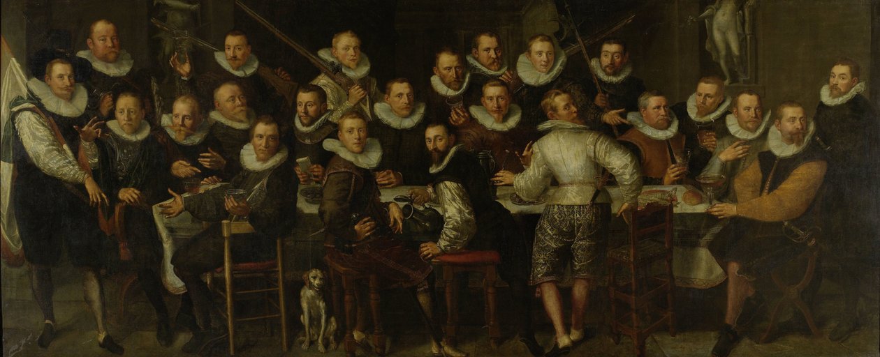 Kompaniet av kapten Gillis Jansz Valckenier och löjtnant Pieter Jacobsz Bas, Amsterdam, 1599 av Pieter Isaacsz.