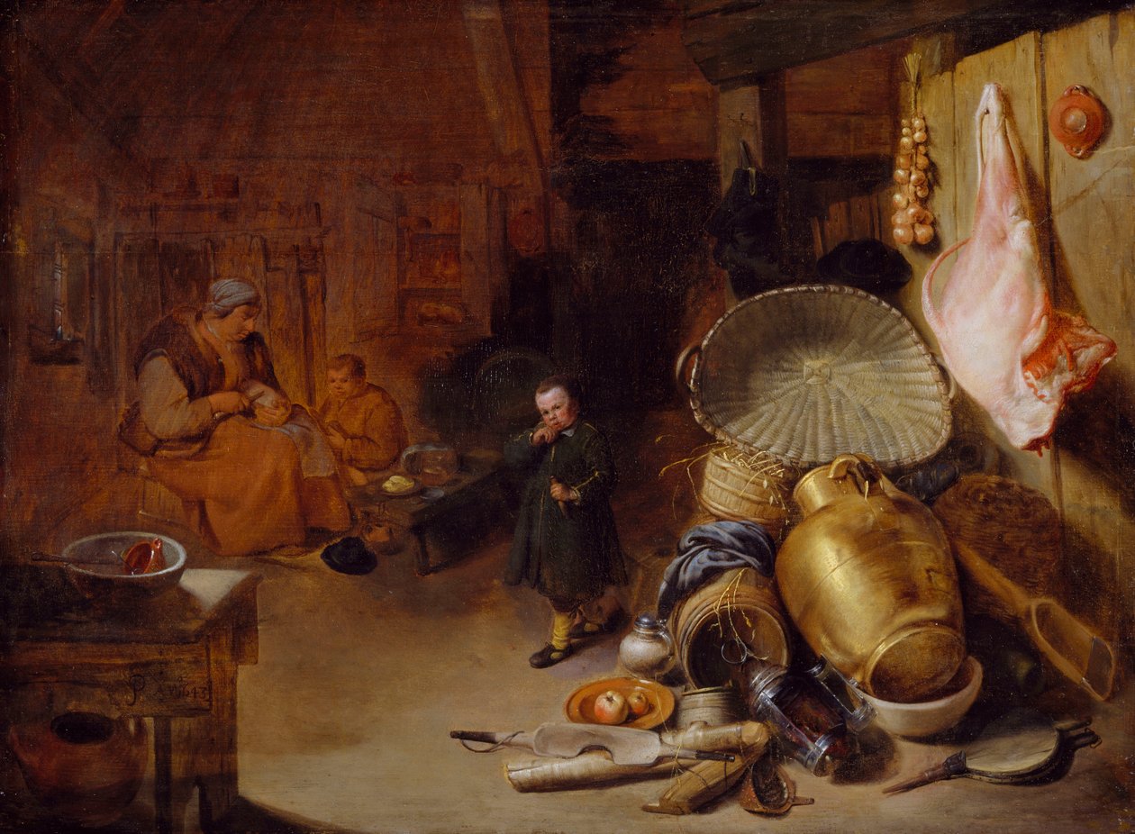 Interiör med figurer, 1643 av Pieter Jacobsz Duyfhuysen
