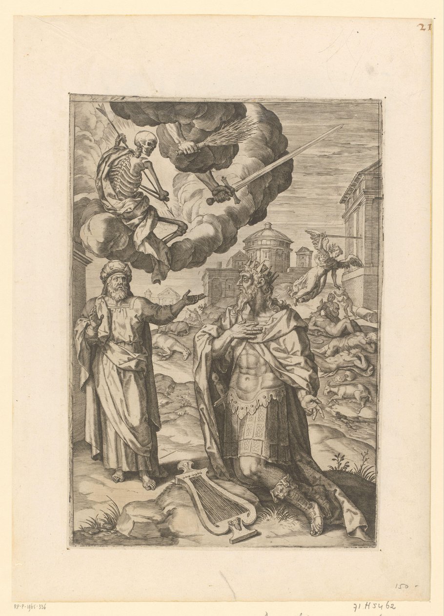 David och Salomo ber om ett slut på Israels straff av Pieter Jalhea Furnius (possibly)