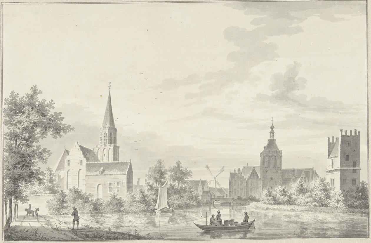Utsikt över Culemborg av Pieter Jan van Liender