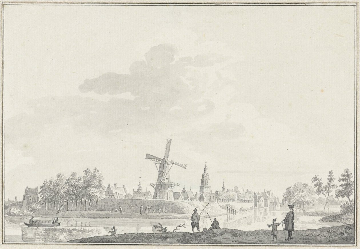 Utsikt över staden Buren av Pieter Jan van Liender