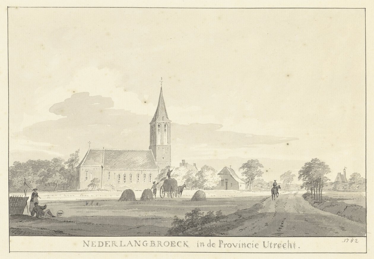 Utsikt över byn Nederlangbroek av Pieter Jan van Liender