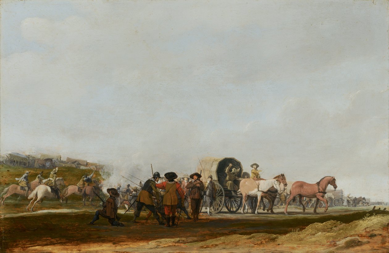 Bakhåll för en armékonvoj, 1631 av Pieter Jansz Post