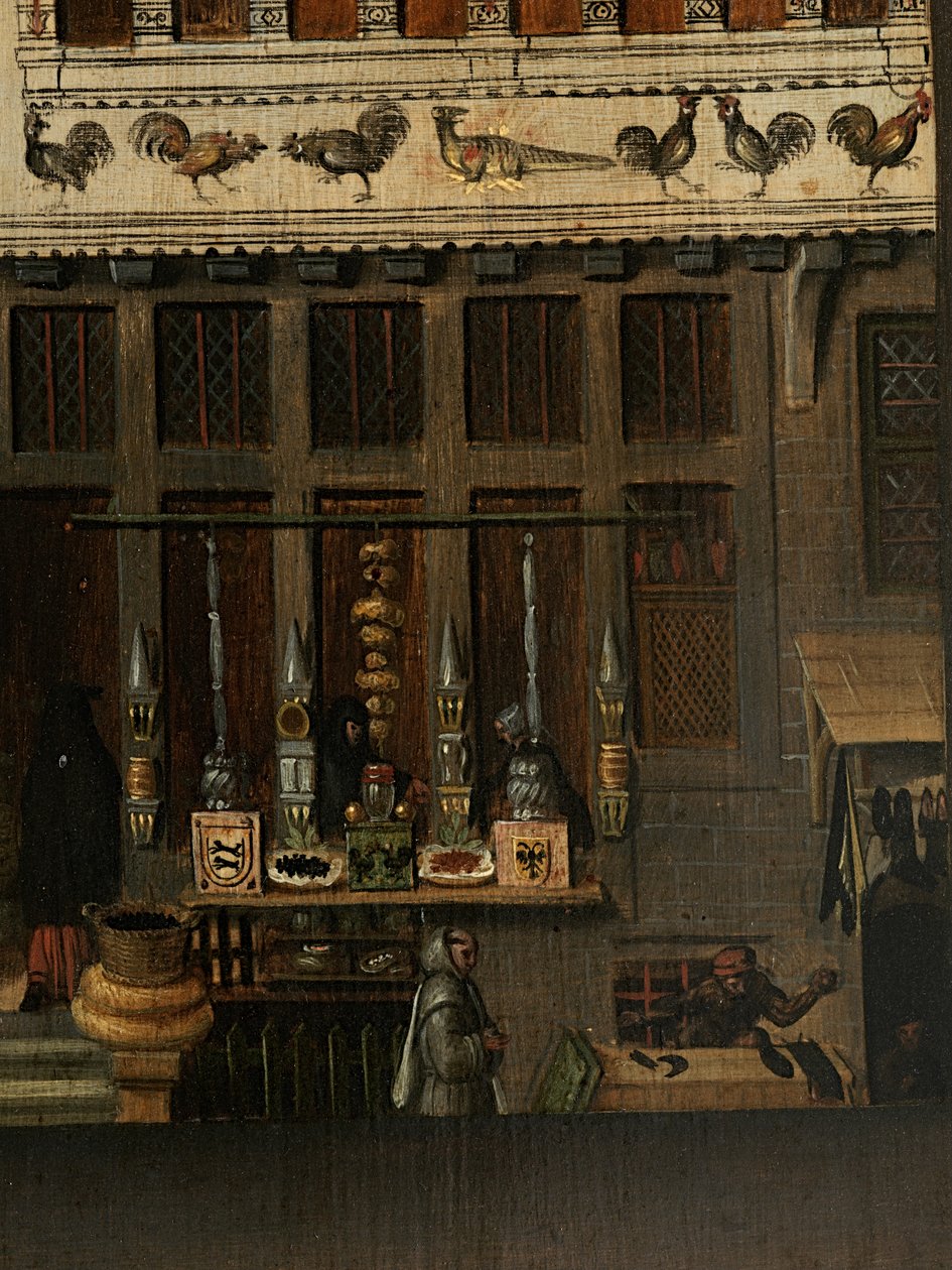 Detalj av porträtt av Jacquemyne Buuck av Pieter Jansz. Pourbus