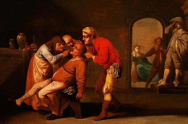 Ett besök hos tandläkaren av Pieter Jansz. Quast