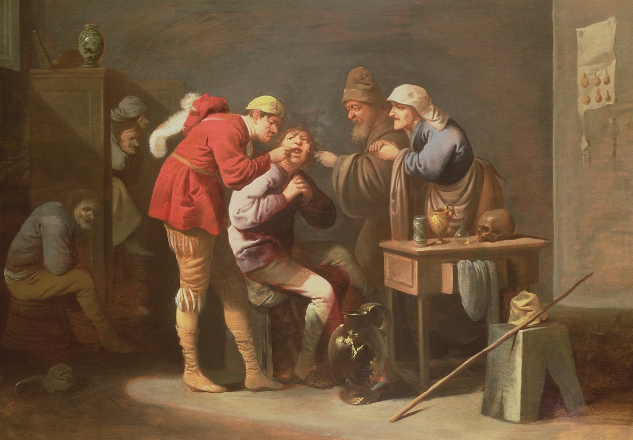 Ett besök hos tandläkaren av Pieter Jansz. Quast