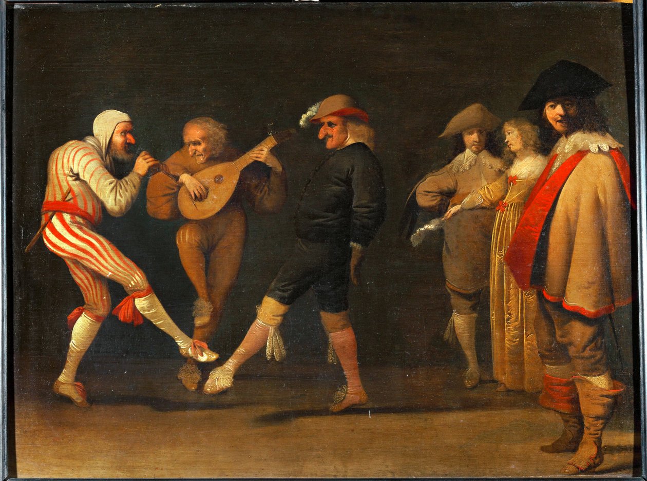 Dansande komiker av Pieter Jansz. Quast