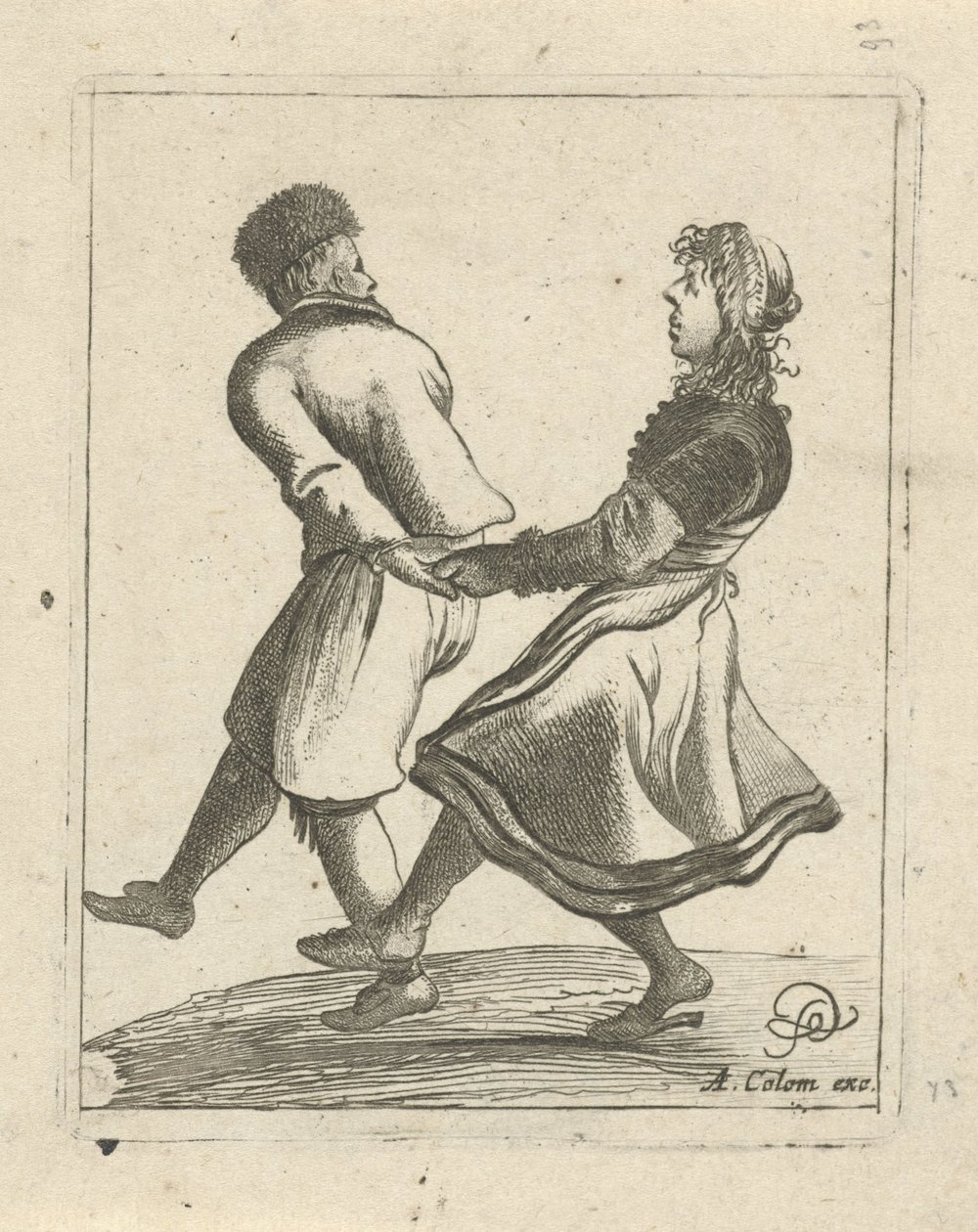 dansande par av Pieter Jansz Quast