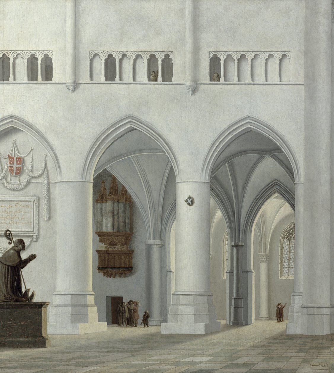 Interiör av kyrkan St. Bavo, Haarlem, 1630 av Pieter Jansz Saenredam