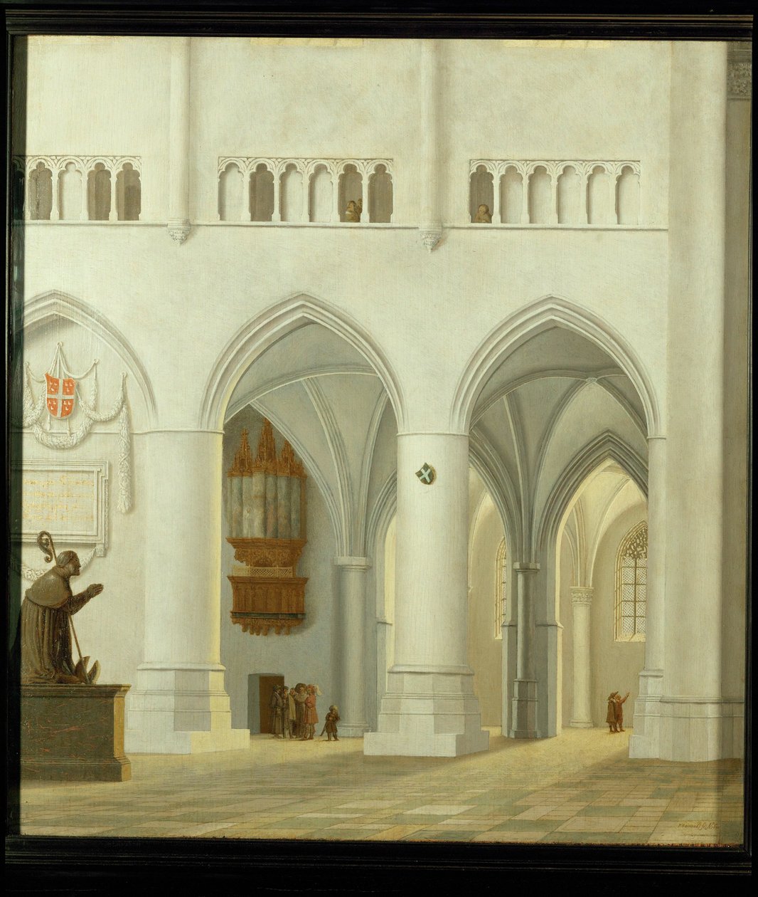 Interiör av kyrkan Saint Bavo i Haarlem, Nederländerna ... av Pieter Jansz Saenredam