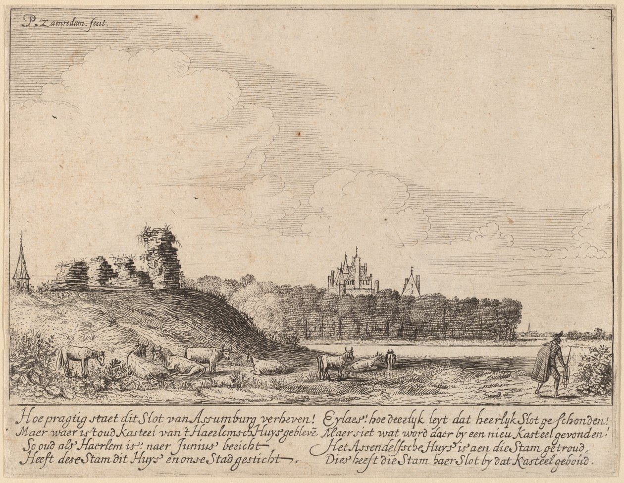 Ruinerna av Assemburg slott av Pieter Jansz Saenredam