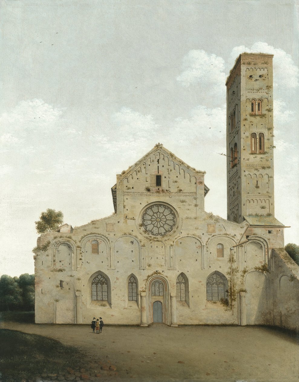 Västra fasaden av kyrkan Saint Mary i Utrecht av Pieter Jansz Saenredam
