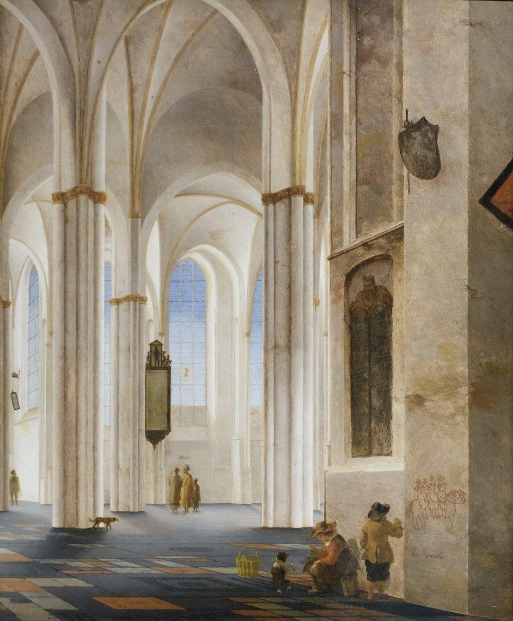 Interiören i Buurkerk-kyrkan i Utrecht av Pieter Jansz Saenredam