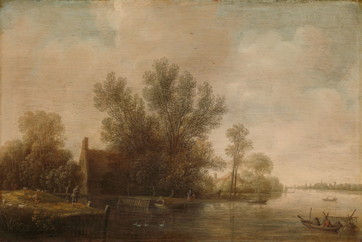 Flodlandskap av Pieter Jansz. van Asch