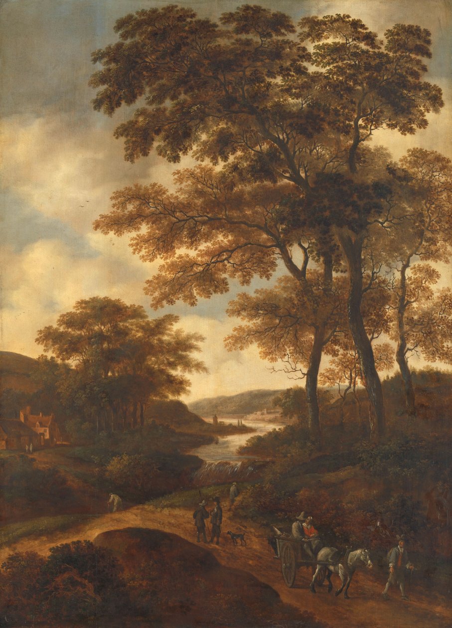 Skogbevuxen landskap av Pieter Jansz. van Asch