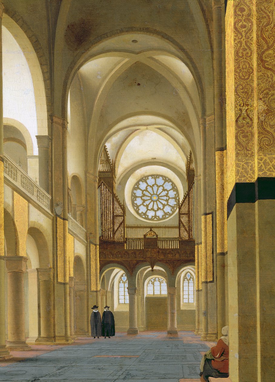Interiör av Marienkirche i Utrecht, 1638 (detalj av 150808) av Pieter Janszoon Saenredam