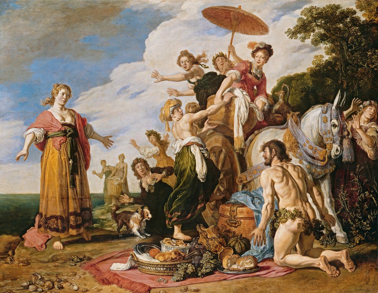 Odysseus inför Nausikaa av Pieter Lastman