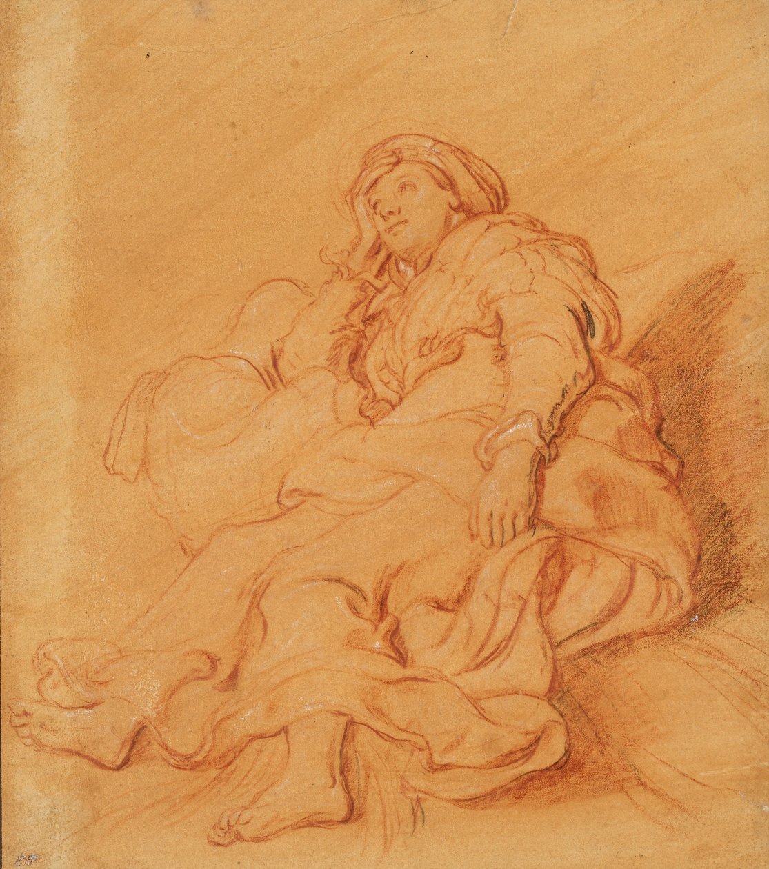 Studie av Rachels figur, c.1621. av Pieter Lastman