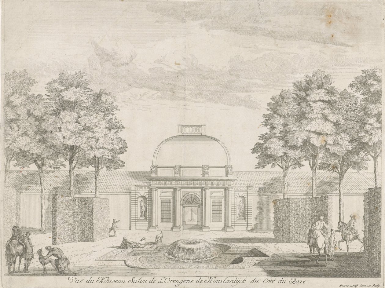 Orangeriet i Honselersdijk, sett från parken Vue du Nouveau Salon de l