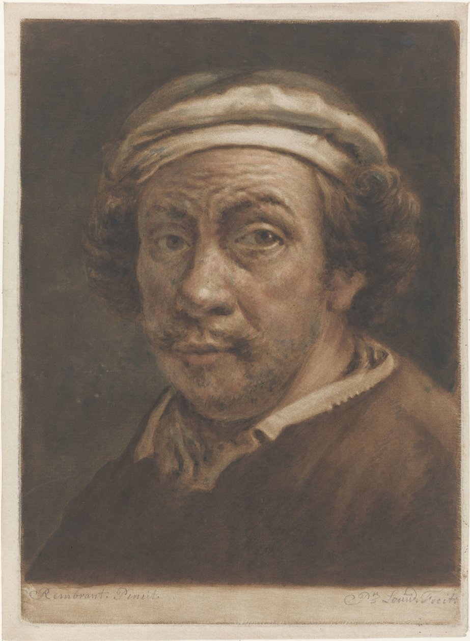 Porträtt av Rembrandt van Rijn av Pieter Louw