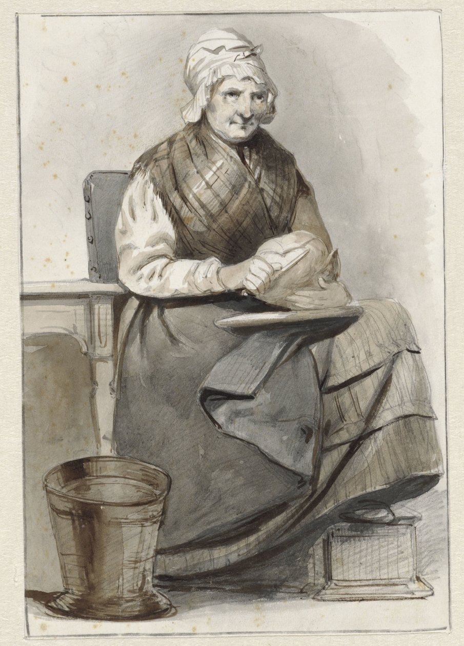 sittande kvinna av Pieter Marinus van de Laar (attributed to)