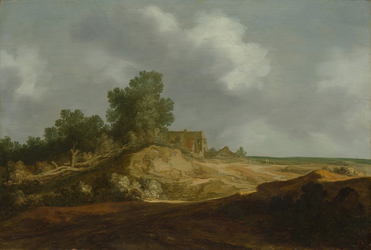 Landskap med stuga, 1629. av Pieter Molijn