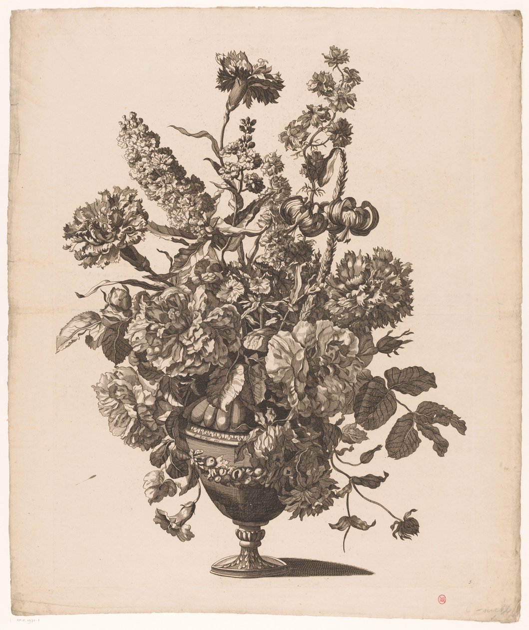 Vas med blommor Vas med blommor (serietitel) av Pieter Mortier (I) (possibly)