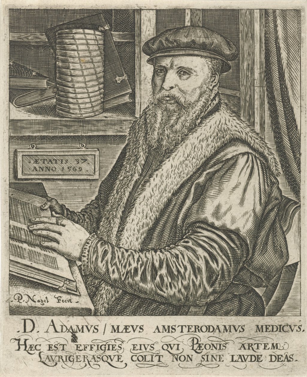 Porträtt av Adam Maeus av Pieter Nagel