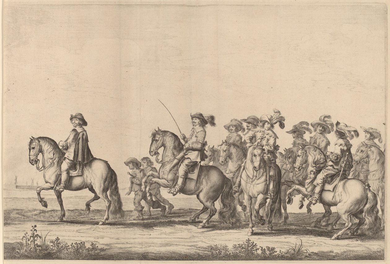 Marie de Medicis intåg i Amsterdam [skylt 2 av 6] av Pieter Nolpe