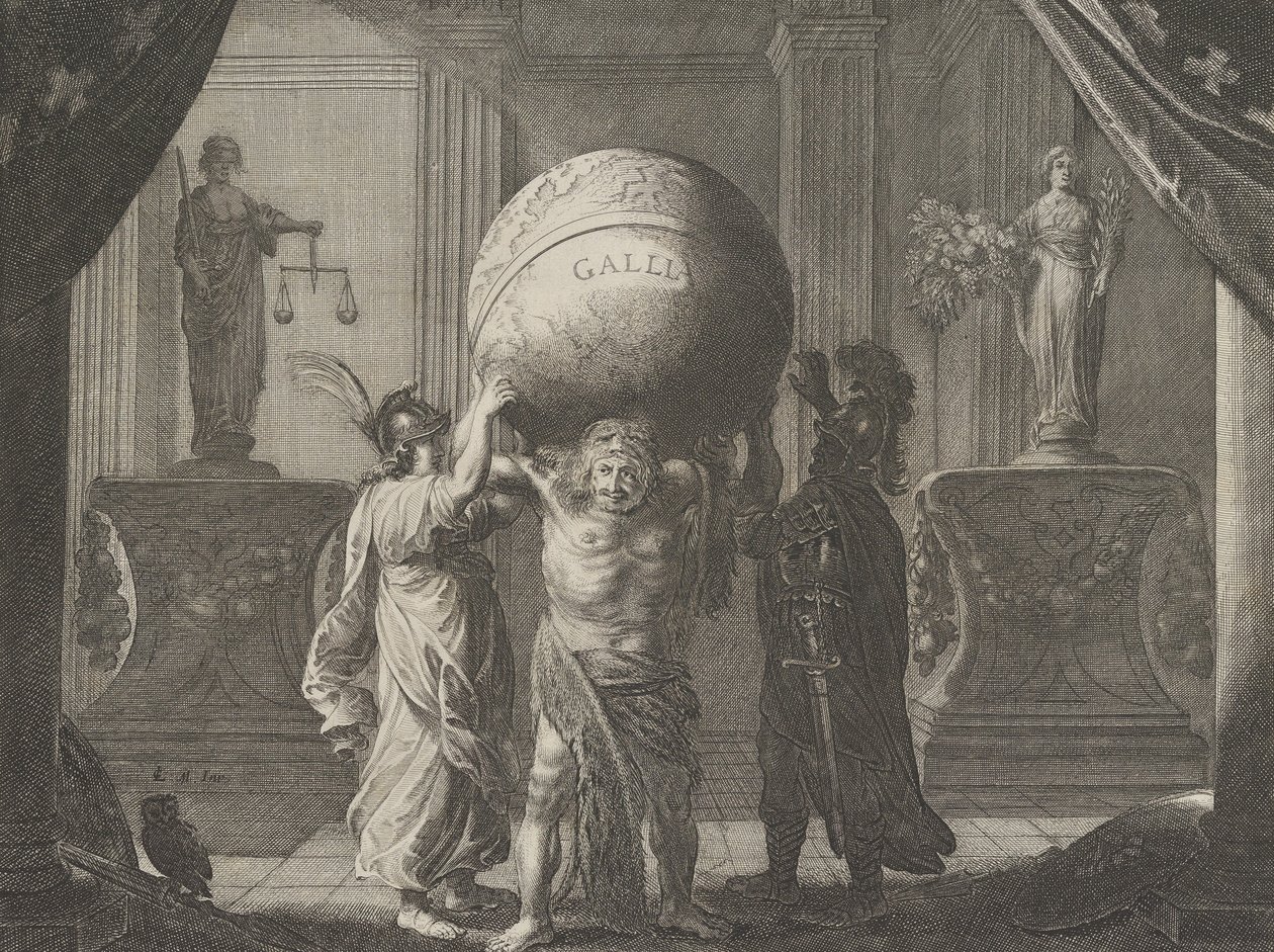 Plåt 13: Allegory on the Discord in France, från Caspar Barlaeus, Medicea Hospes, 1638. av Pieter Nolpe