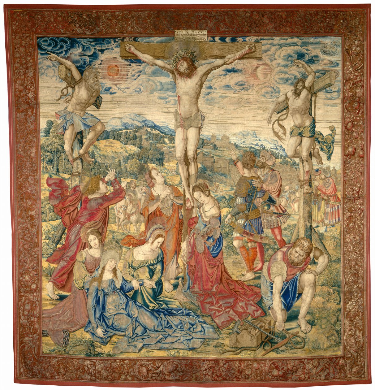 Korsfästelsen av Pieter Pannemaker I after Bernard van Orley