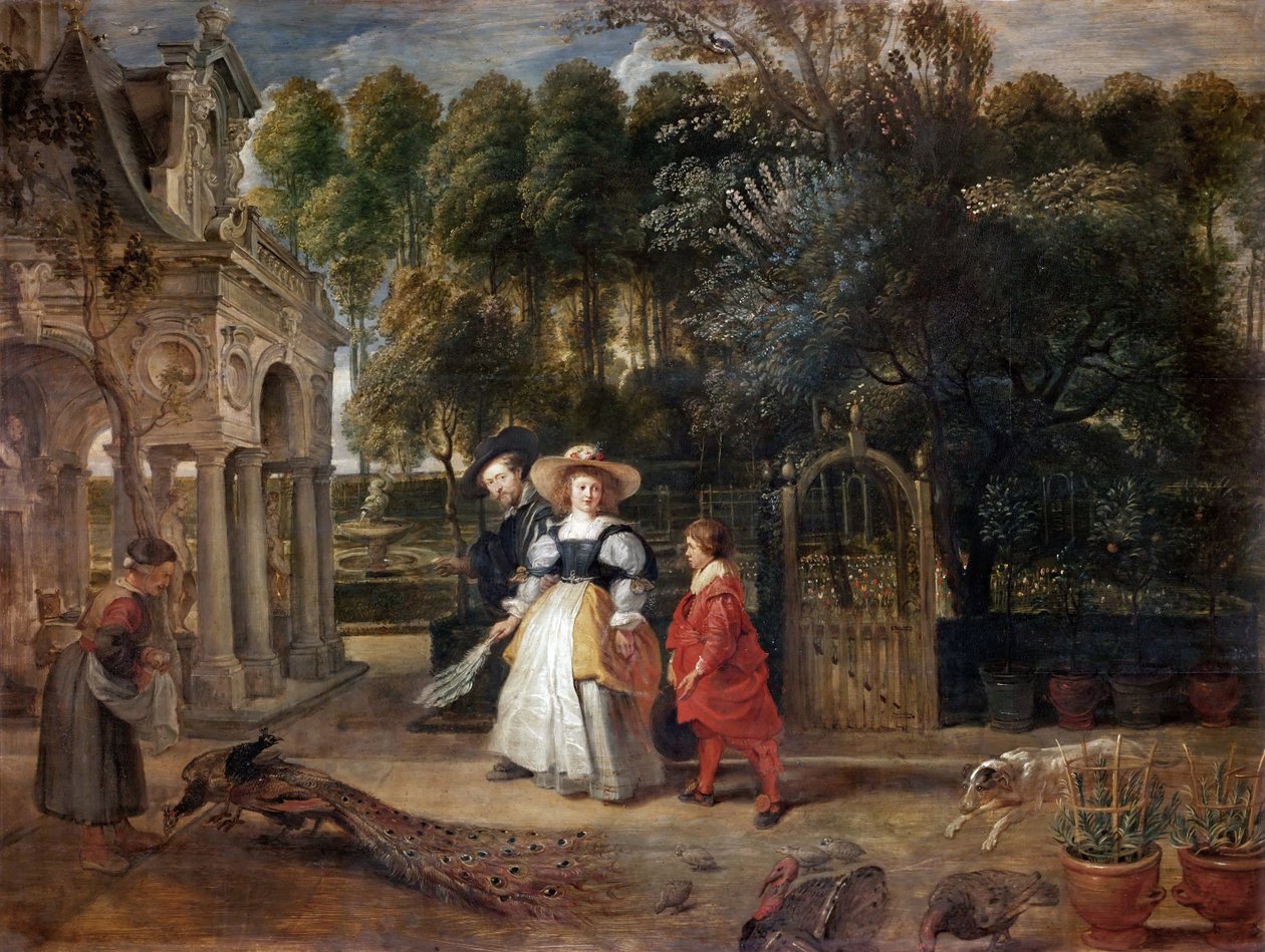 Rubens och Helene Fourment i trädgården, ca 1631. av Peter Paul Rubens