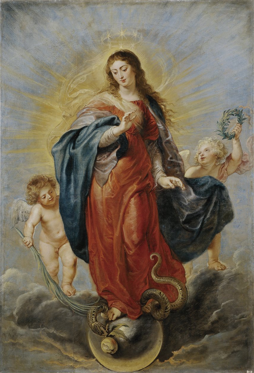 Den obefläckade avlelsen, ca. 1628-1629 av Peter Paul Rubens