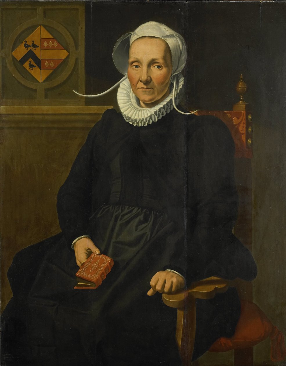 Porträtt av Dirckje Tymansdr Gael, kallad van der Graft, fru till Mattheus Augustijnsz Steyn av Pieter Pietersz. (I)
