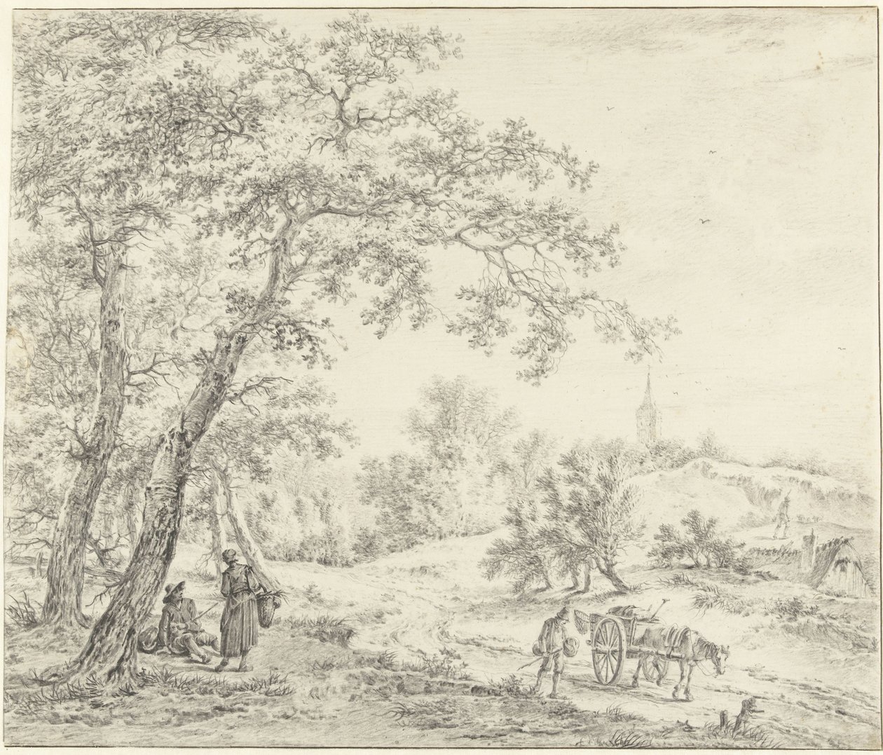 Nordholland landskap (Egmond mot Castricum?) av Pieter Pietersz. Barbiers