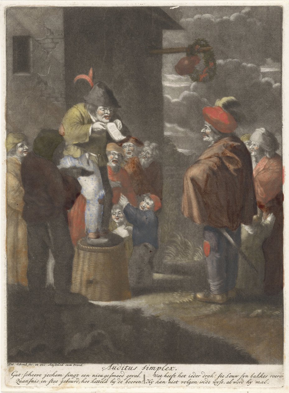 Utfrågningen Auditus simplex (titel på objekt) Five Senses (serietitel) av Pieter Schenk (I)